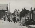 View of old Norman House & dwellings, King Street. Air raid, night of 24th April 1942