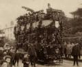 Inauguration of the Exeter Electric Tramways System, April 1905. : The Mayor (Councillor Perry) driving the first car over the route.