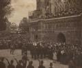 The proclamation of  King George V., outside the West Front of Exeter Cathedral, May 9th, 1910