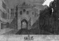 West view of the east-gate of (Exeter), taken down in the year of our Lord 1784