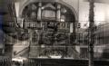 Interior of Trinity Wesleyan Methodist Chapel, Scunthorpe High Street, decorated for Harvest Festival c.1950's